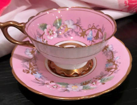 Garland Pink Footed Cup & Saucer Set