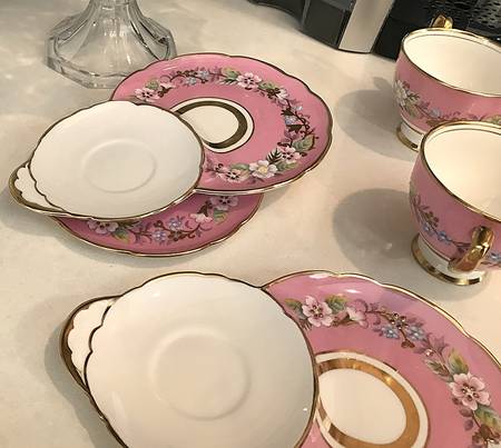 Garland Pink Snack Plate & Cup Set