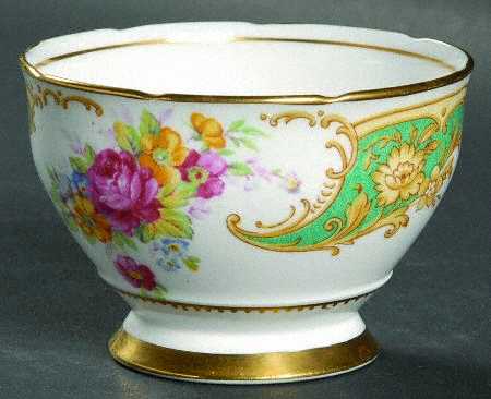 Gloria Green Mini Open Sugar Bowl