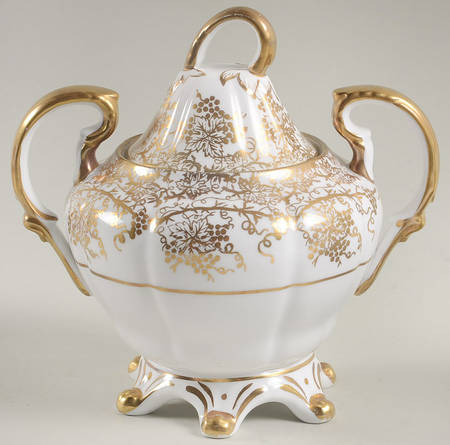 Grape Vine Sugar Bowl & Lid