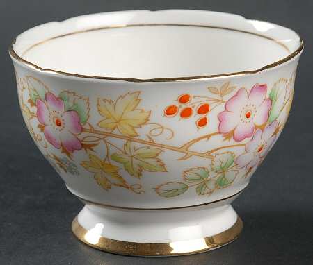 Hedgerow (Bone, Vine with Berries) Mini Open Sugar Bowl