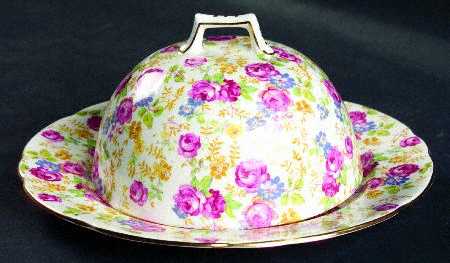 June Roses Round Covered Butter