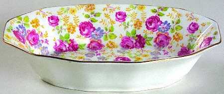 June Roses 7" Oval Bowl