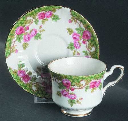 Olde English Garden Green Footed Cup & Saucer Set
