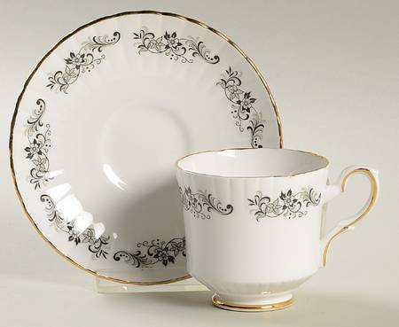 Othello Footed Demitasse Cup & Saucer Set