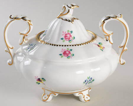 Rose, Pansy, Forget Me Not Sugar Bowl & Lid