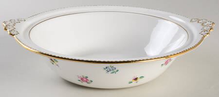 Rose, Pansy, Forget Me Not Round Vegetable No Lid