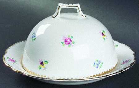 Rose, Pansy, Forget Me Not Round Covered Butter