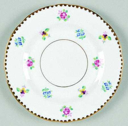 Rose, Pansy, Forget Me Not Bread & Butter Plate