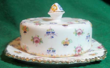 Rose, Pansy, Forget Me Not Round Covered Butter