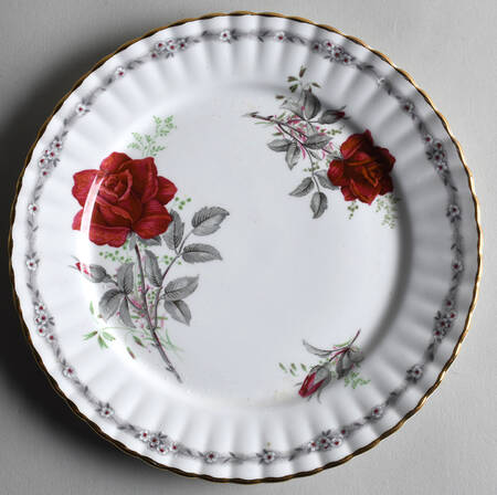 Roses To Remember (Fluted) Salad Plate