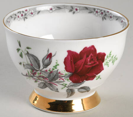 Roses To Remember (Scalloped) Mini Open Sugar Bowl