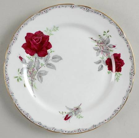 Roses To Remember (Scalloped) Salad Plate