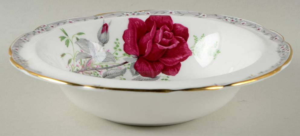 Roses To Remember (Scalloped) Rim Cereal Bowl