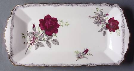 Roses To Remember (Scalloped) Tray for Mini Creamer & Open Sugar