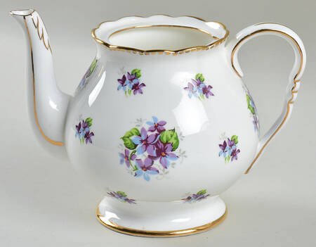 Sweet Violets (Not Embossed, Gold Drops Edge) Mini Teapot No Lid