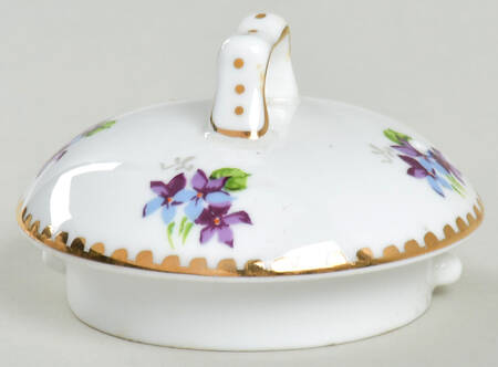Sweet Violets (Not Embossed, Gold Drops Edge) Lid for Mini Teapot