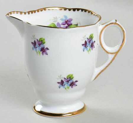 Sweet Violets (Not Embossed, Gold Drops Edge) Mini Creamer