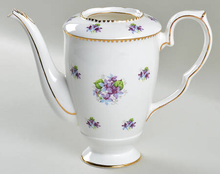 Sweet Violets (Not Embossed, Gold Drops Edge) Coffee Pot No Lid