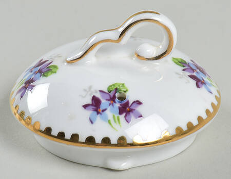 Sweet Violets (Not Embossed, Gold Drops Edge) Lid for Coffee Pot