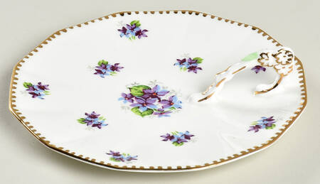 Sweet Violets (Not Embossed, Gold Drops Edge) Lemon Dish