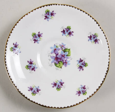 Sweet Violets (Not Embossed, Gold Drops Edge) Saucer for Footed Cup