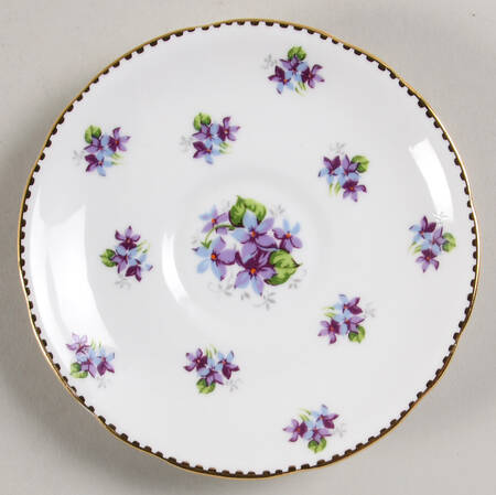 Sweet Violets (Not Embossed, Gold Drops Edge) Saucer for Footed Cup