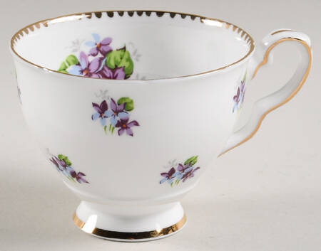 Sweet Violets (Not Embossed, Gold Drops Edge) Footed Cup