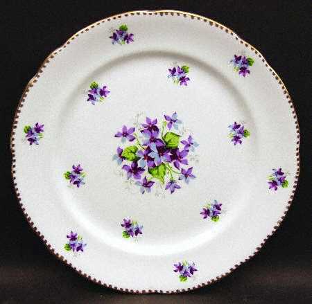 Sweet Violets (Not Embossed, Gold Drops Edge) Salad Plate