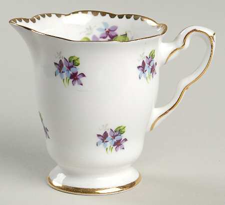 Sweet Violets (Not Embossed, Gold Drops Edge) Mini Creamer