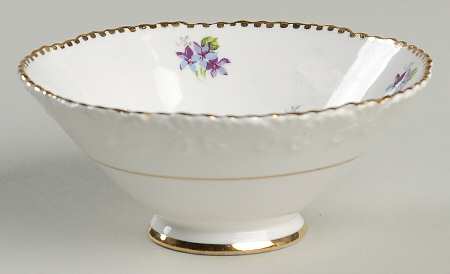 Sweet Violets (Not Embossed, Gold Drops Edge) Nut Dish