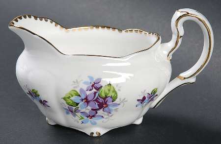 Sweet Violets (Not Embossed, Gold Drops Edge) Mini Creamer