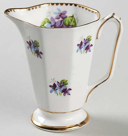 Sweet Violets (Not Embossed, Gold Drops Edge) Mini Creamer