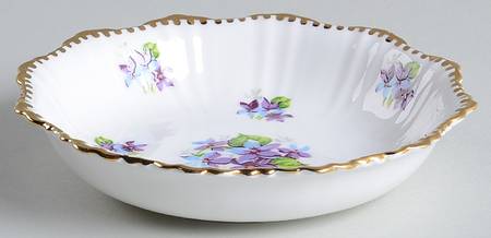 Sweet Violets (Not Embossed, Gold Drops Edge) Sweet Meat Dish