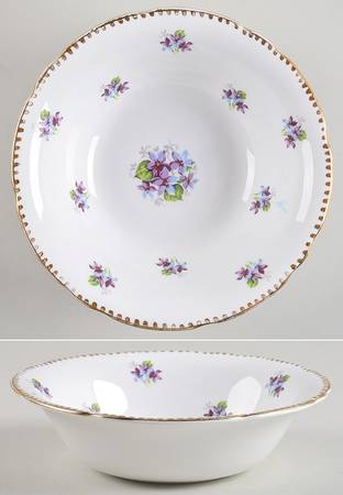 Sweet Violets (Not Embossed, Gold Drops Edge) Coupe Cereal Bowl