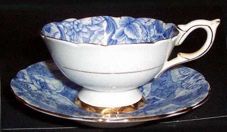 Tapestry Blue Footed Cup & Saucer Set