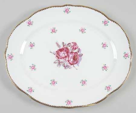 Tudor Rose 12" Oval Serving Platter