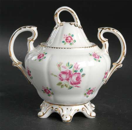 Tudor Rose Sugar Bowl & Lid