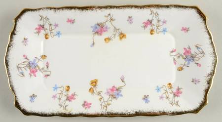 Violets Pompadour Large Sandwich Tray