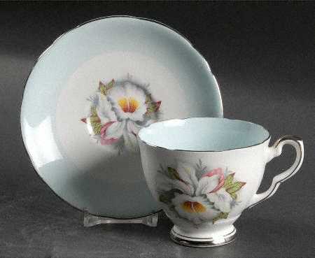 The White Lady Footed Cup & Saucer Set