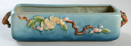 Apple Blossom Blue Window Box Planter