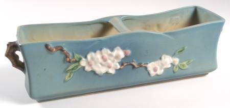 Apple Blossom Blue Window Box Planter