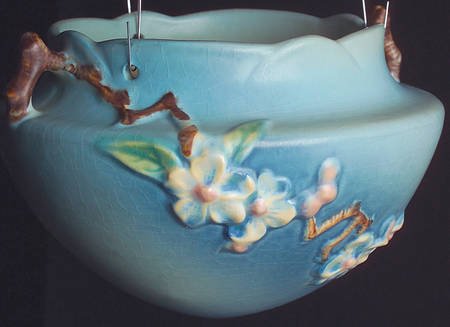 Apple Blossom Blue 5" Hanging Planter