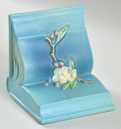 Apple Blossom Blue Single China Bookend
