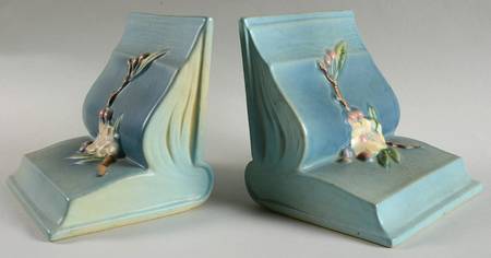 Apple Blossom Blue China Bookend - Set of 2