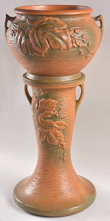 Bushberry (Terra Cotta Background) 8" Jardiniere & Stand