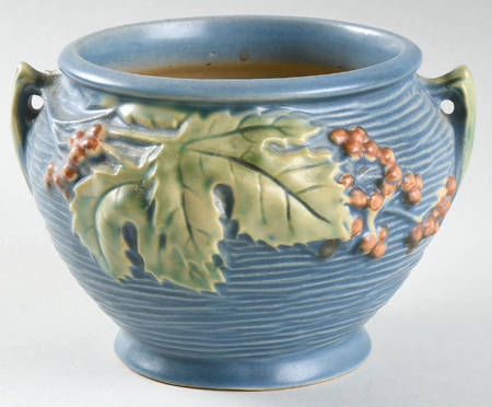 Bushberry (Blue Background) 4" Jardiniere