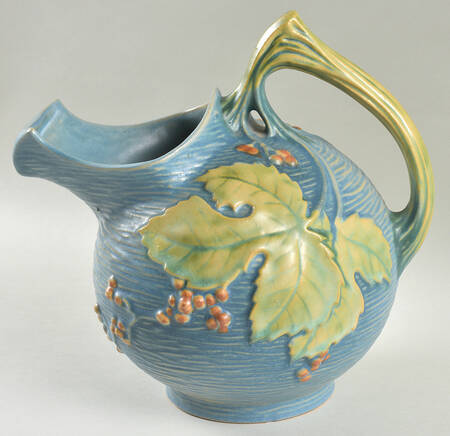 Bushberry (Blue Background) Ice Lipped Pitcher