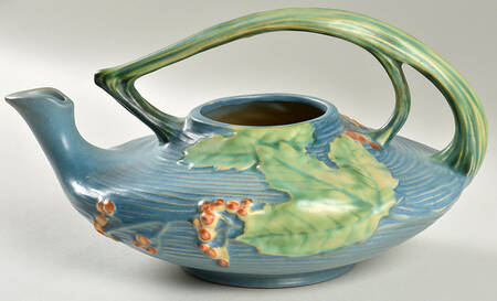Bushberry (Blue Background) Teapot No Lid