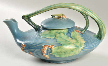 Bushberry (Blue Background) Teapot & Lid
